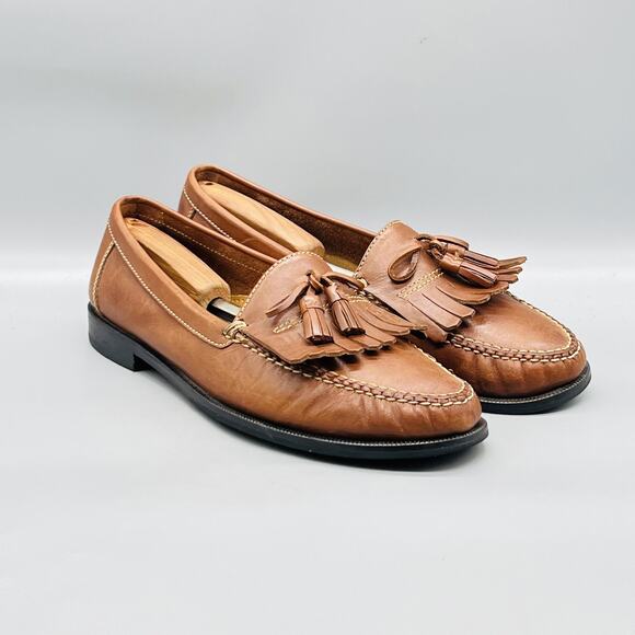Cole Haan Shoes Men 10 Brown Leather Tassel Loafers Slip On Dress Classic main image 9